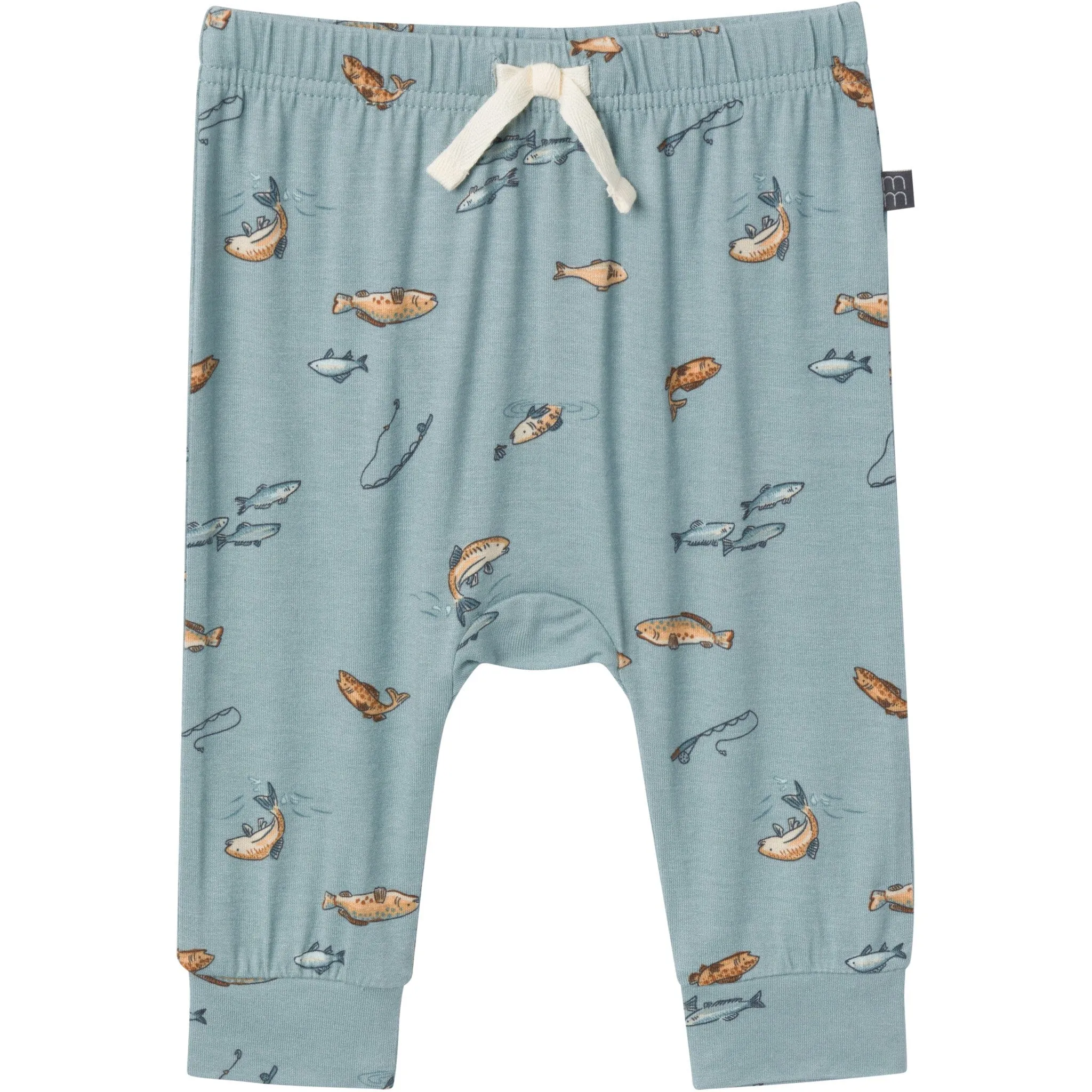 4-Piece Baby Boys Teal Fishing Bodysuits and Pants Set