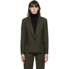 6397 Khaki WoolShawl Blazer