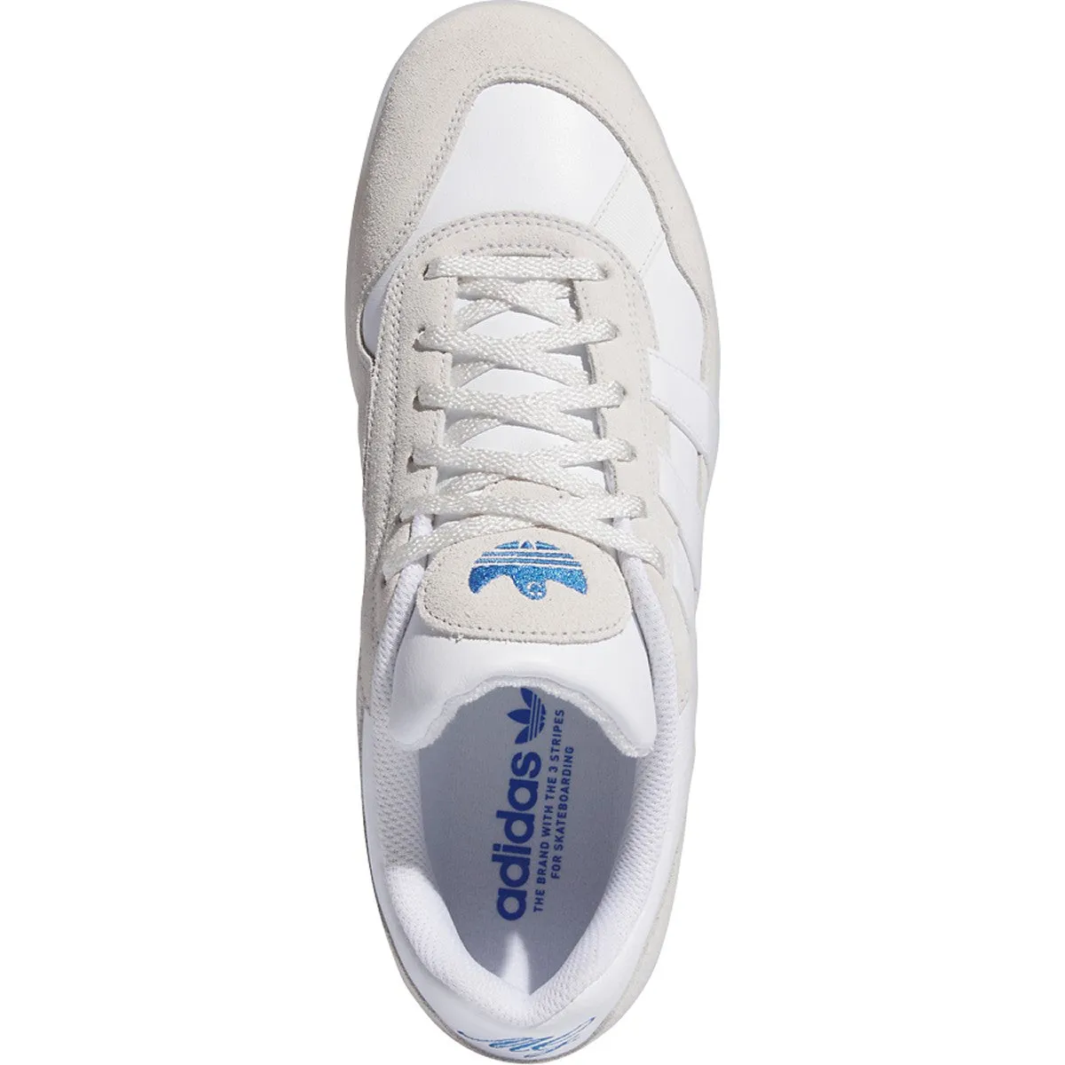 Adidas Aloha Super Skateboard Shoe - Crystal White/White/Bluebird