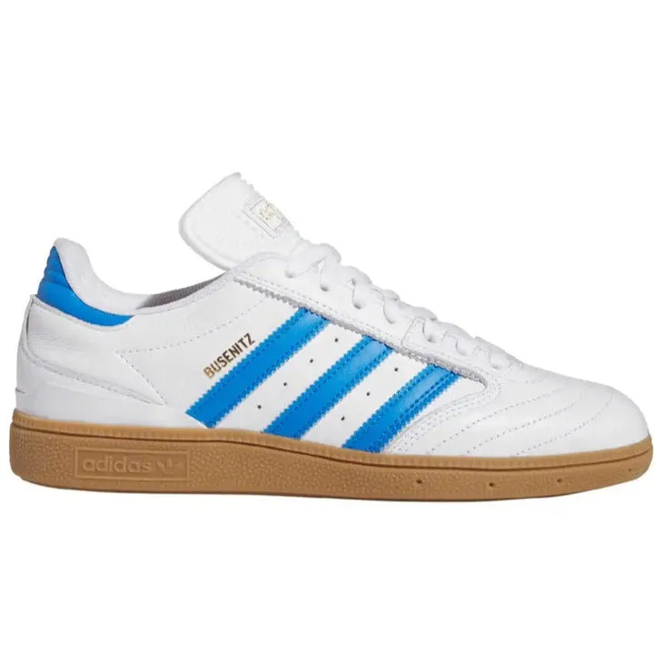 Adidas Busenitz Skateboard Shoe - White/Bluebird/Gold Metallic