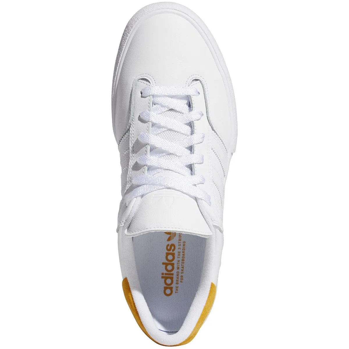 Adidas Matchbreak Super Skateboard Shoe - White/Tactile Yellow