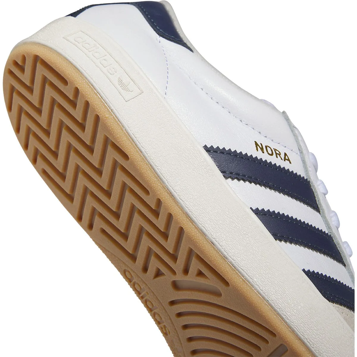 Adidas Nora Skateboard Shoe - White/Collegiate Navy/Chalk White