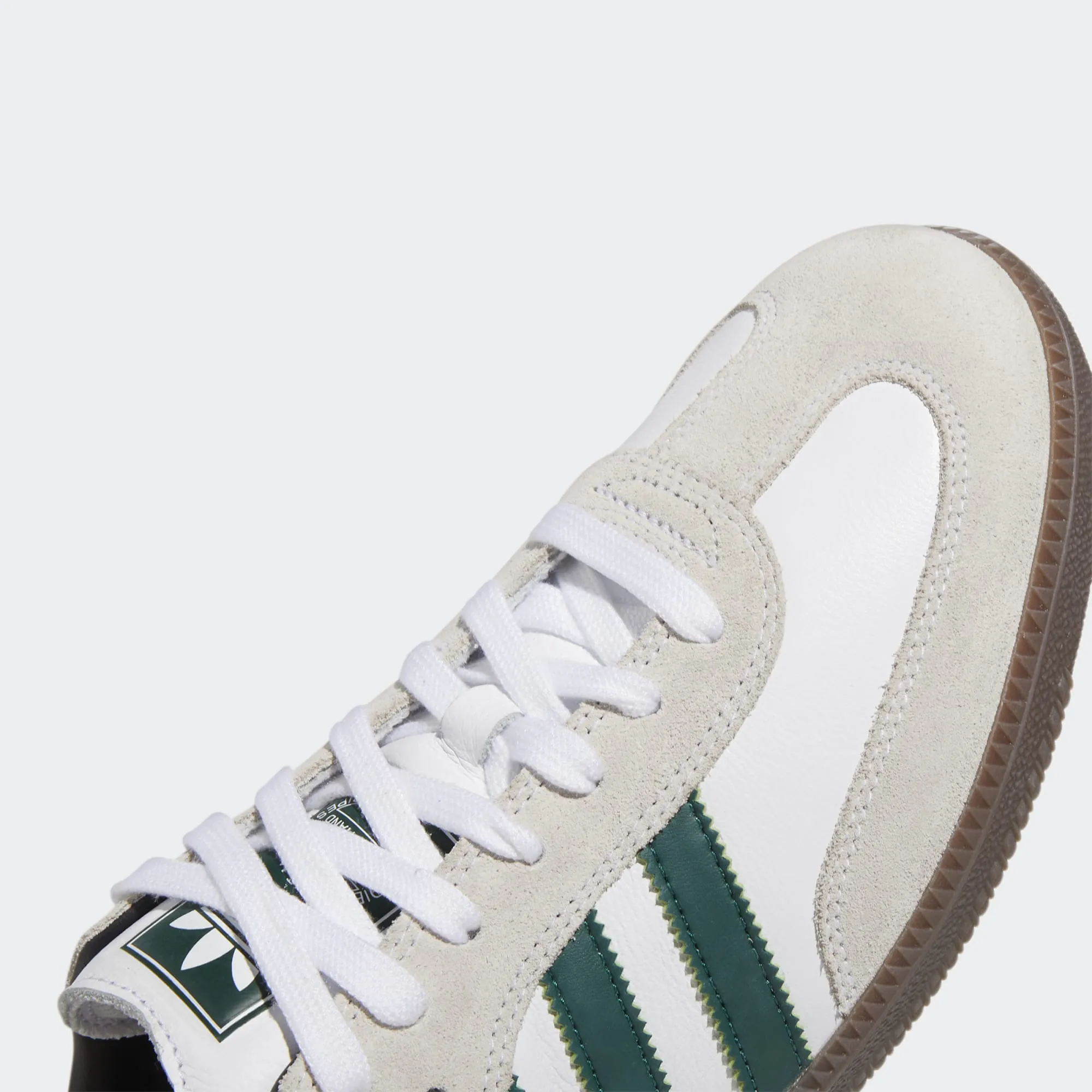 Adidas Samba ADV Skateboard Shoe - White/Green/White