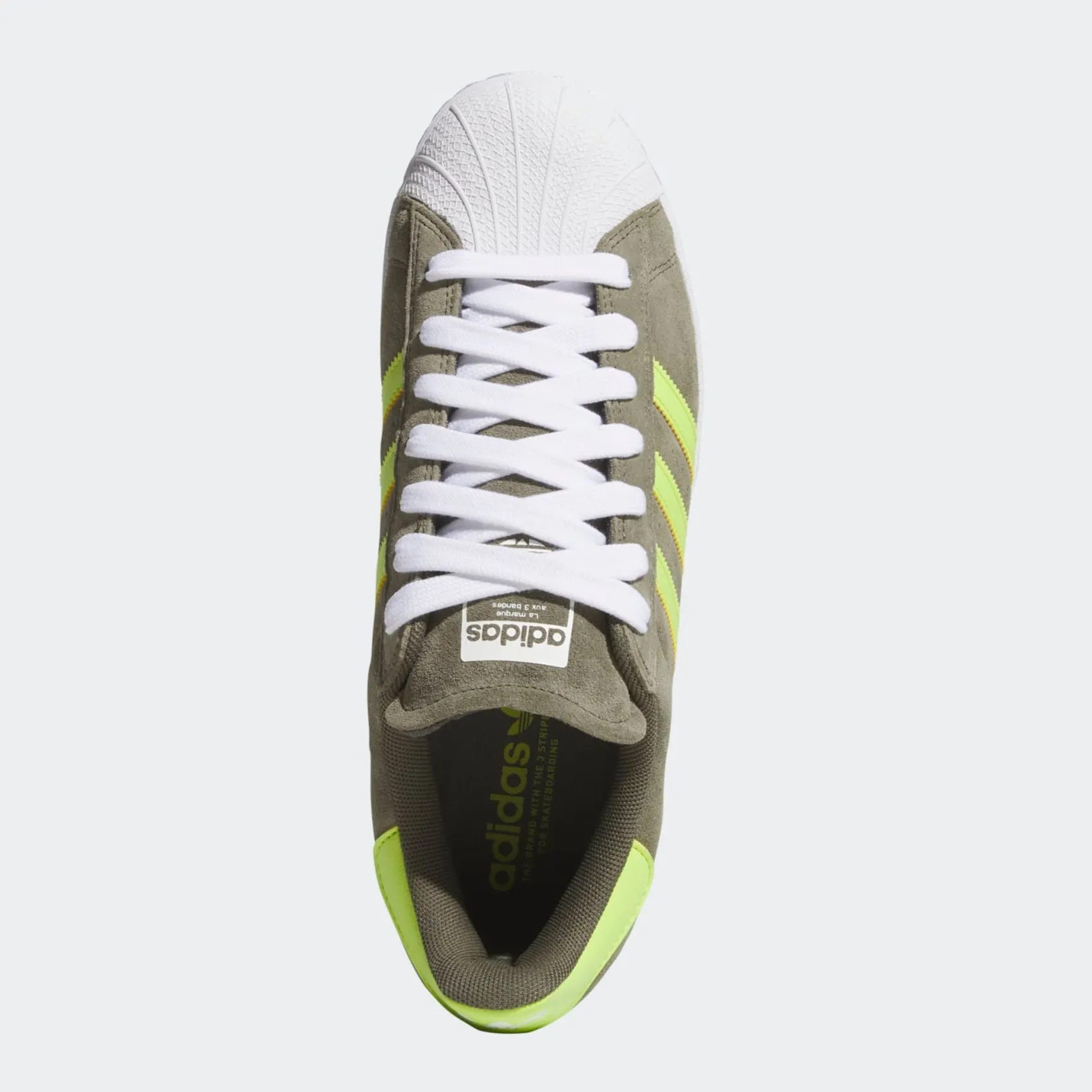 Adidas Superstar ADV Skateboard Shoe - Olive Strata/Gold Metallic