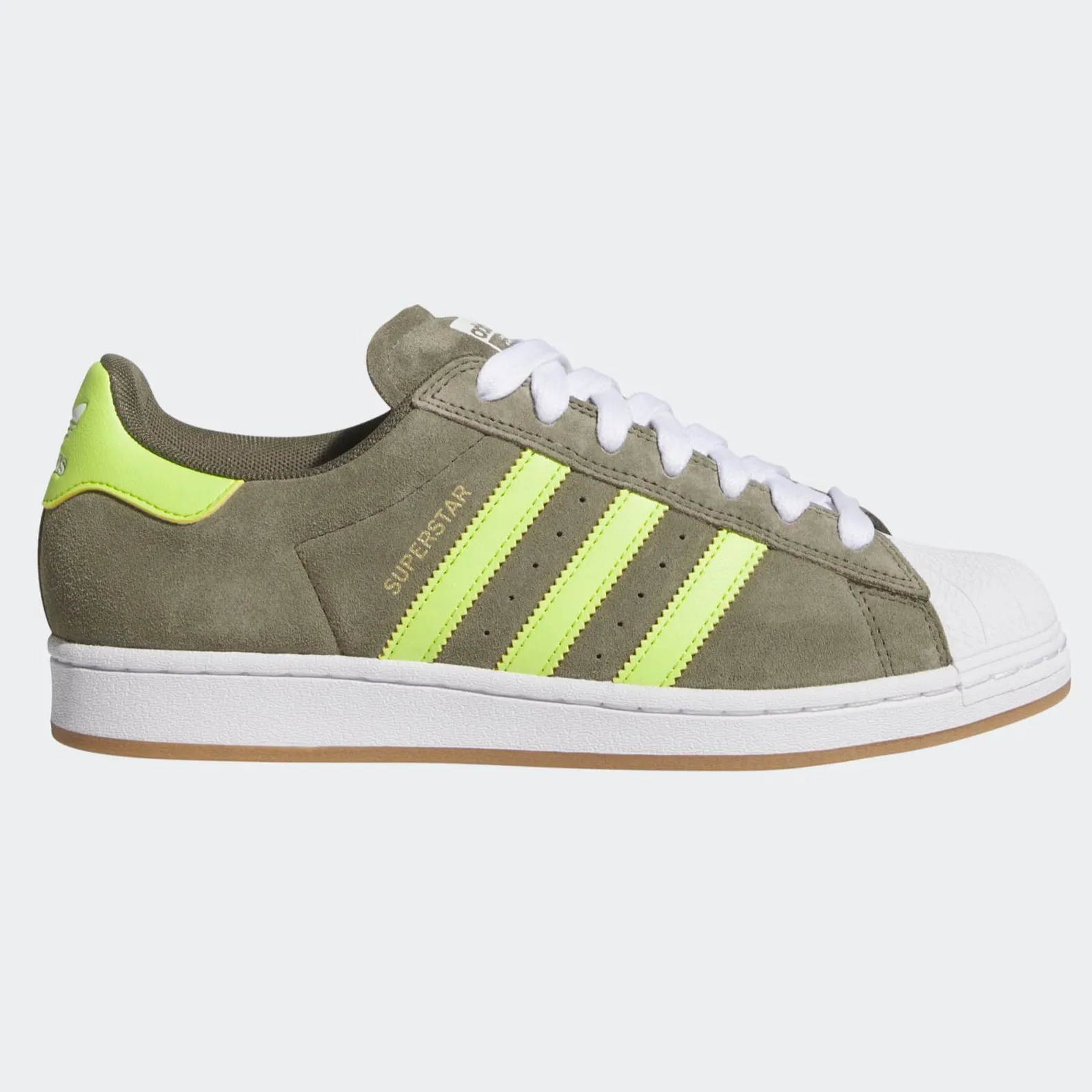 Adidas Superstar ADV Skateboard Shoe - Olive Strata/Gold Metallic