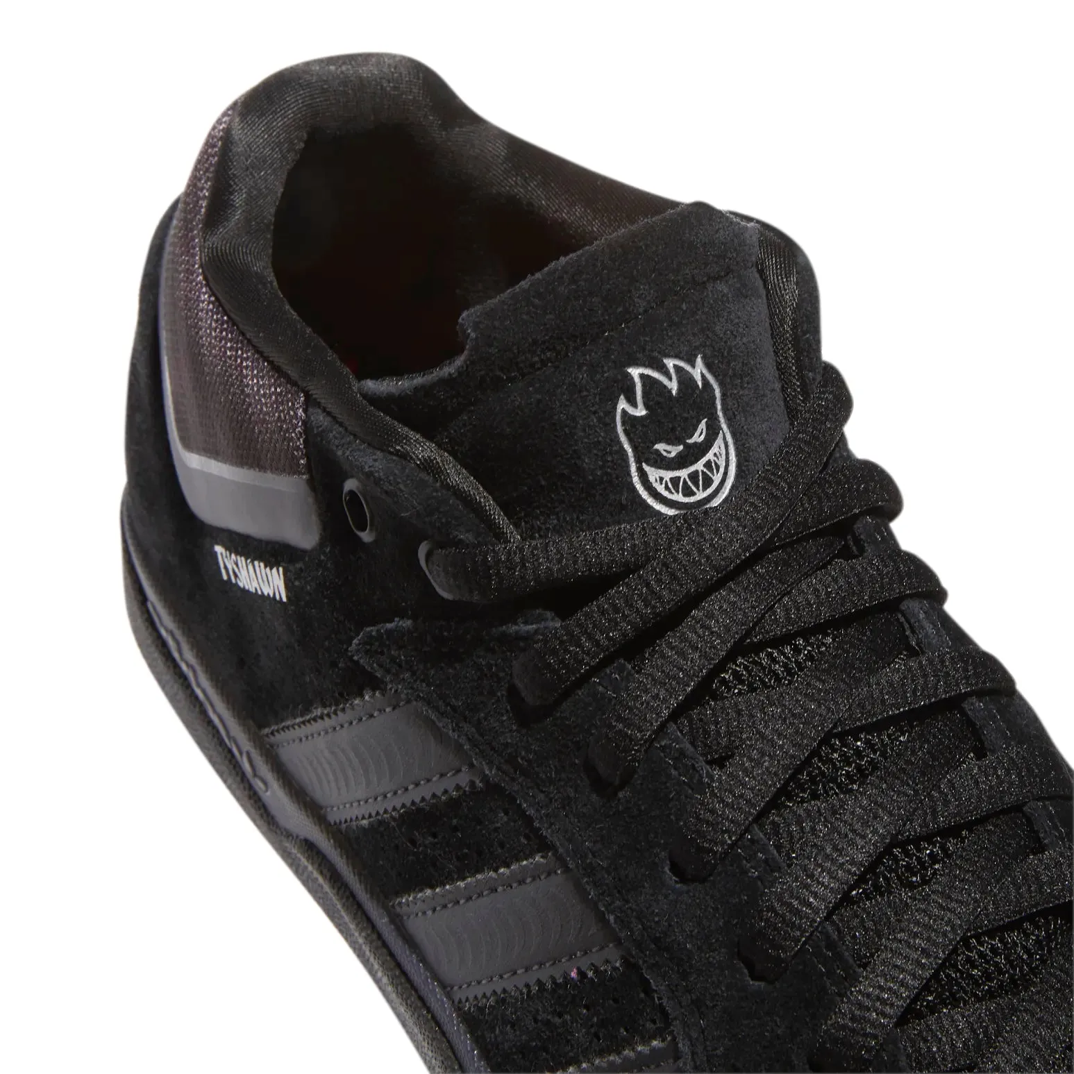 Adidas Tyshawn x Spitfire Skate Shoe - Core Black/Core Black/Silver Metallic