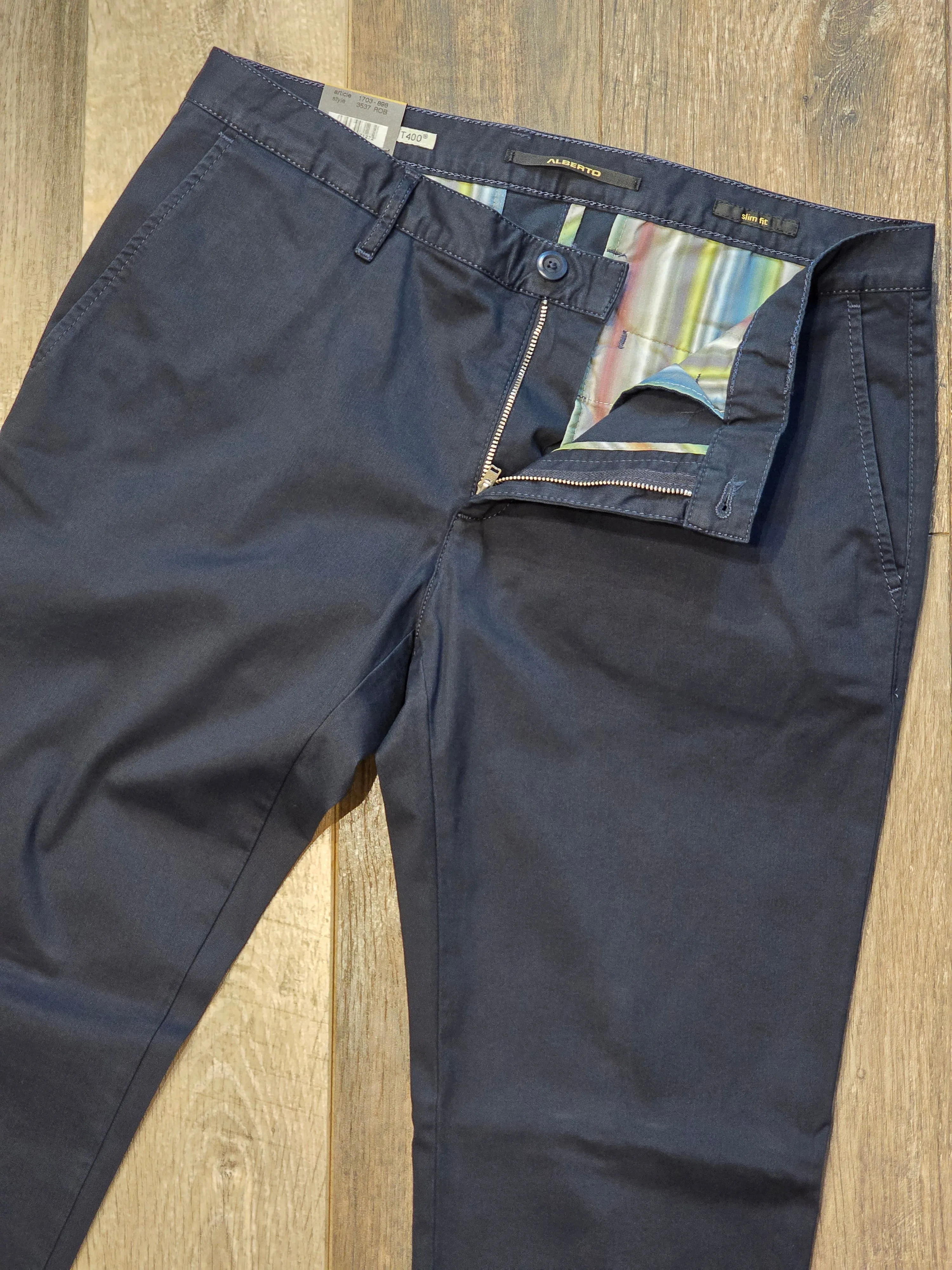 Alberto ROB - SLIM FIT SUPER STRETCH BROKEN TWILL CHINO