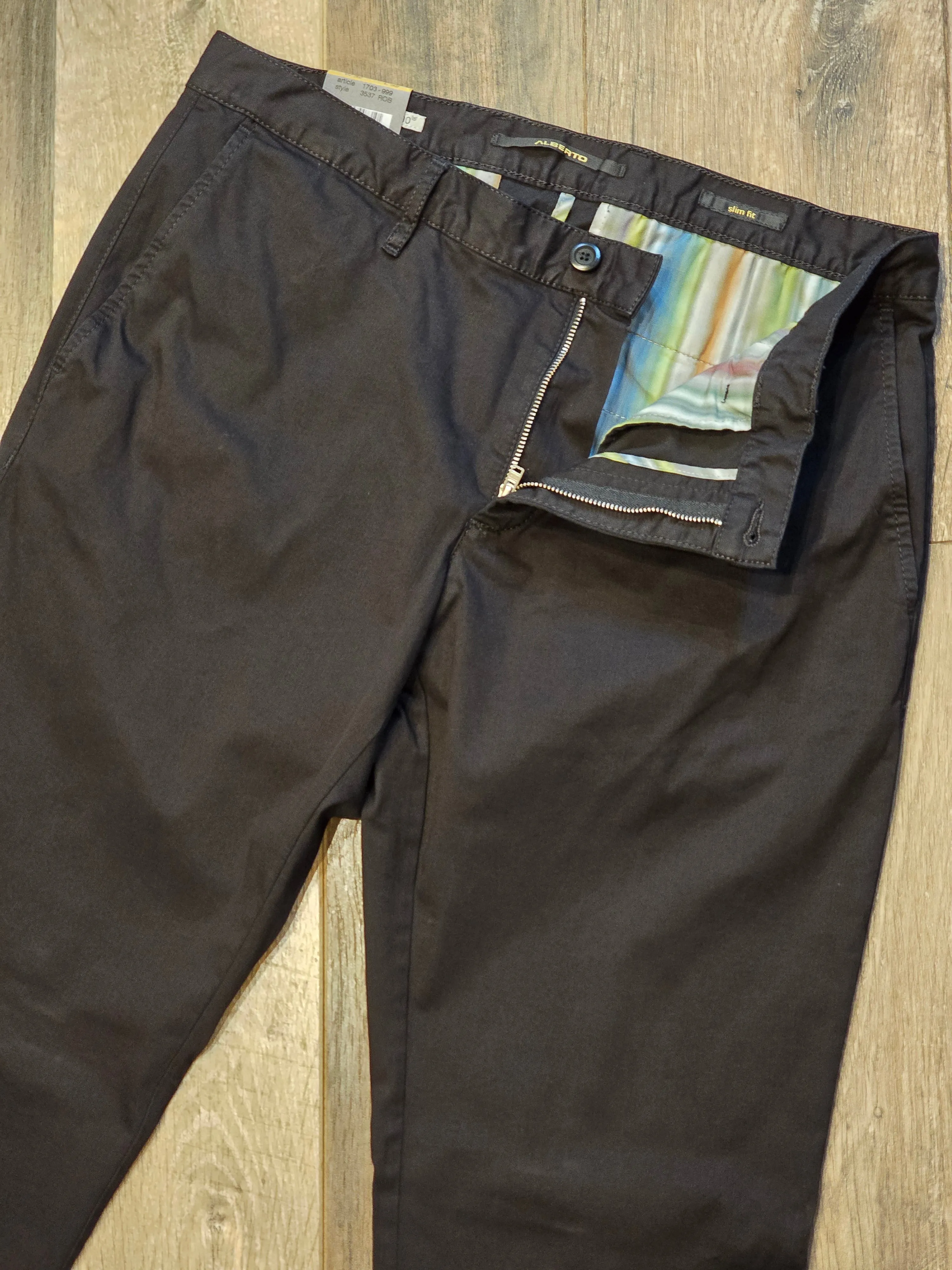 Alberto ROB - SLIM FIT SUPER STRETCH BROKEN TWILL CHINO