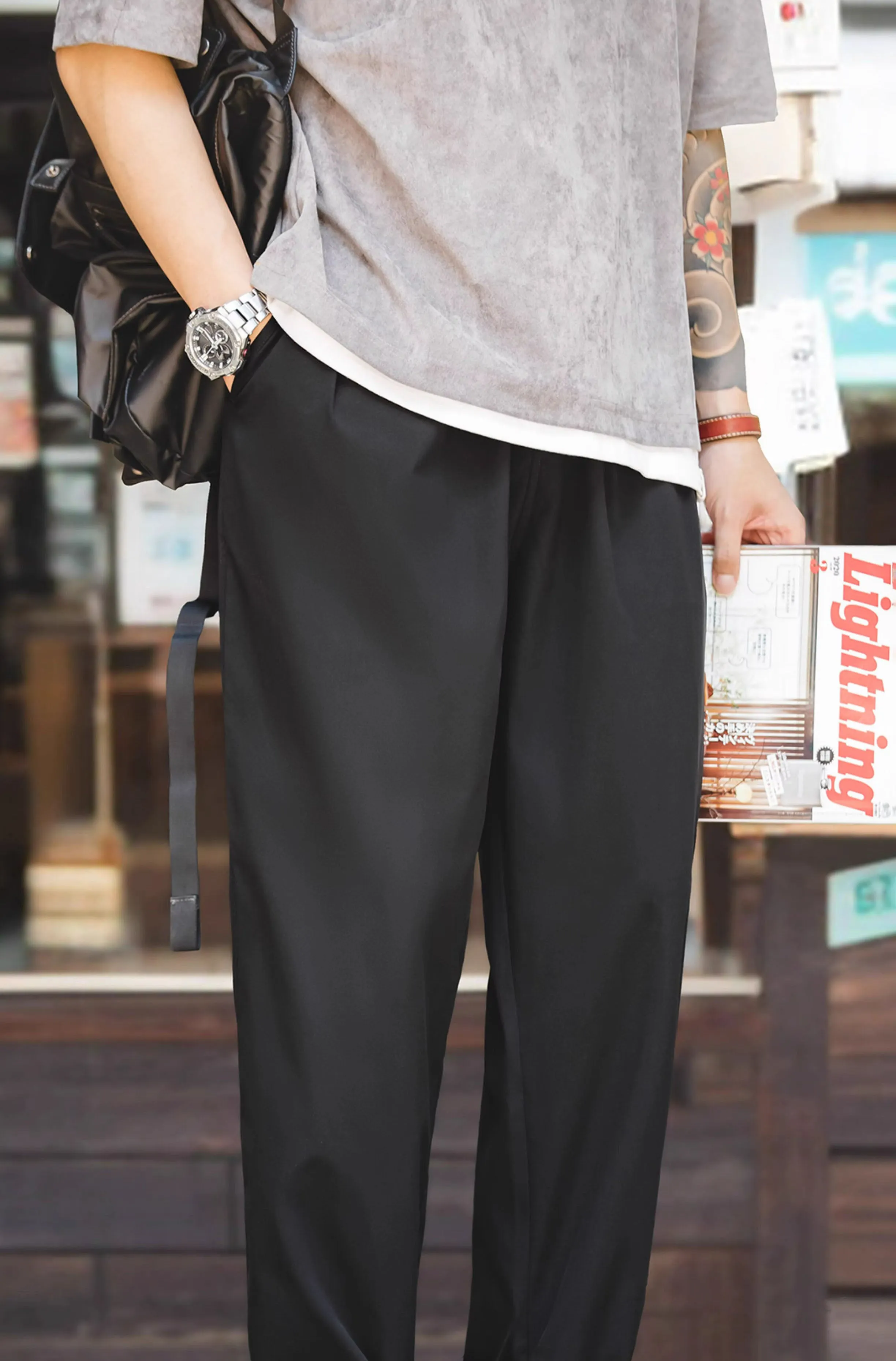 American Retro Casual Easy Pants Anti-Wrinkle Men's Trousers