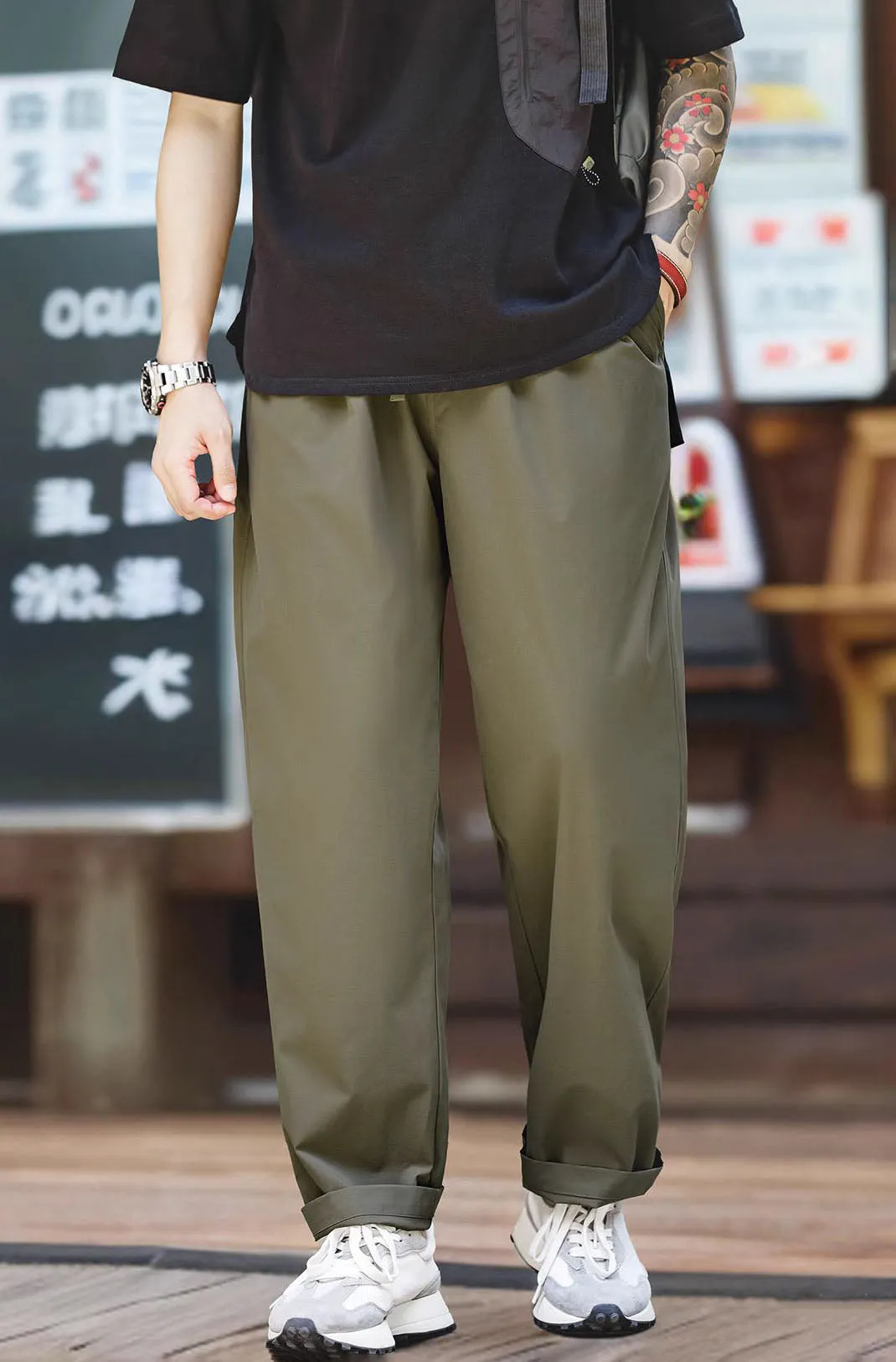 American Retro Casual Easy Pants Anti-Wrinkle Men's Trousers