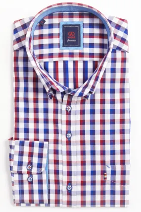 ANDRE<BR>
Pisa Long -Sleeve Shirt<BR>
Burgundy, Forest<BR>