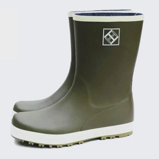 Anti-slip rubber rain boots mid calf outdoor waterproof shoes
