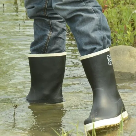 Anti-slip rubber rain boots mid calf outdoor waterproof shoes