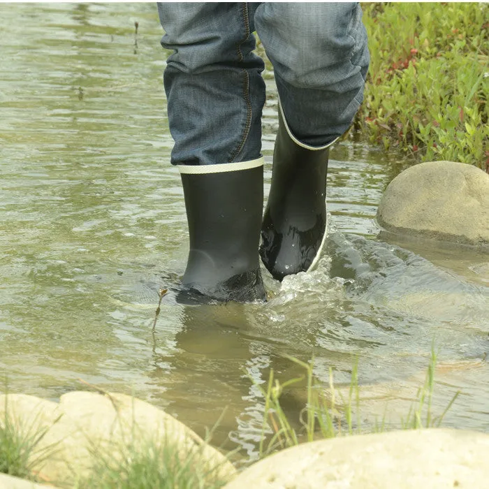 Anti-slip rubber rain boots mid calf outdoor waterproof shoes