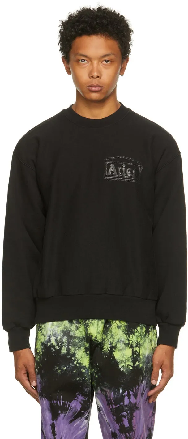 Aries Black Fleece Temple Sweatshirt