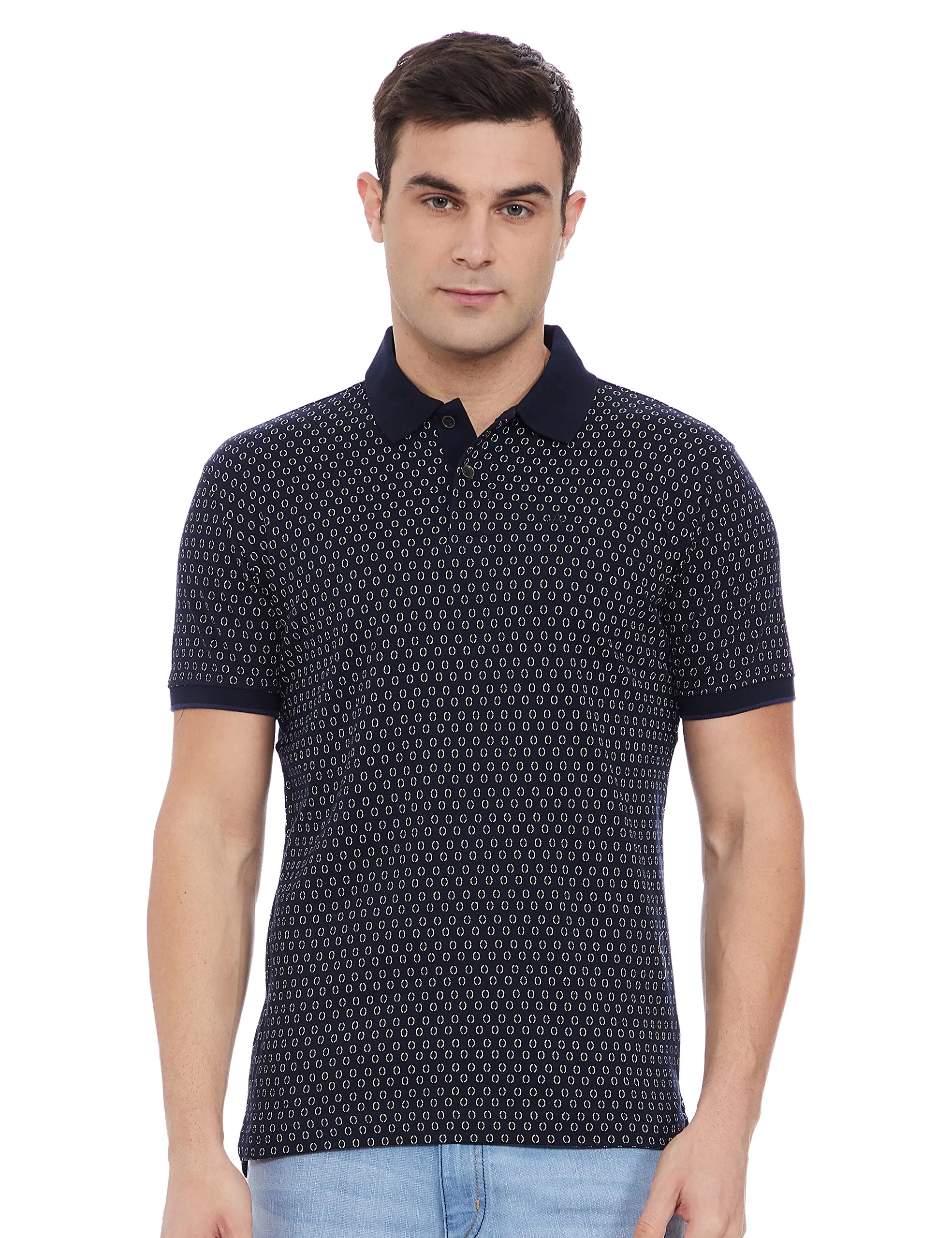 Arrow Men's Regular T-Shirt (OHJMDQQ6P89_Navy S)