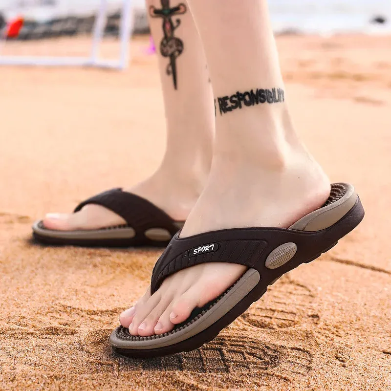 Beach Flip-Flops Slippers Massage Sandals