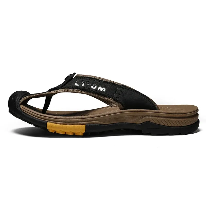 Beach Slippers Leather Men Shoes