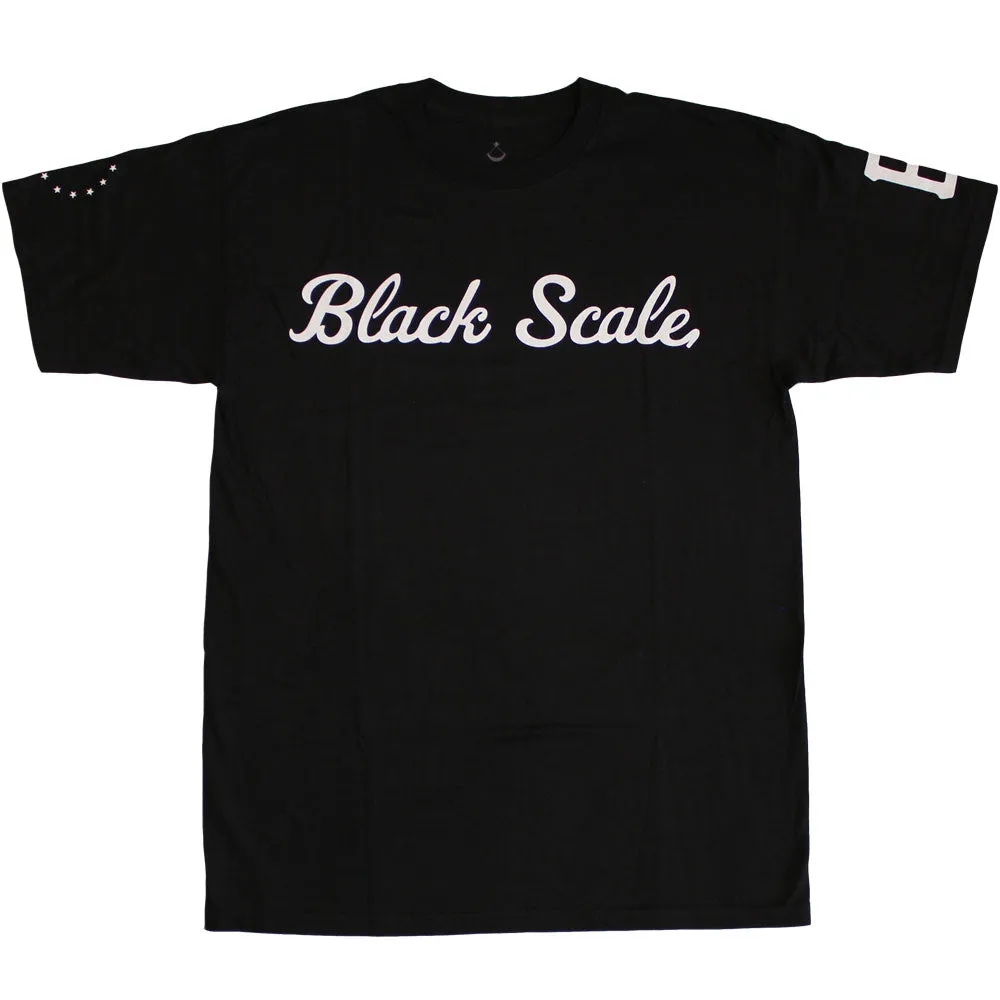 Black Scale Script Logo T-shirt Black