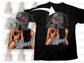 Bold Graphic Design By Any Means Png Digital Download