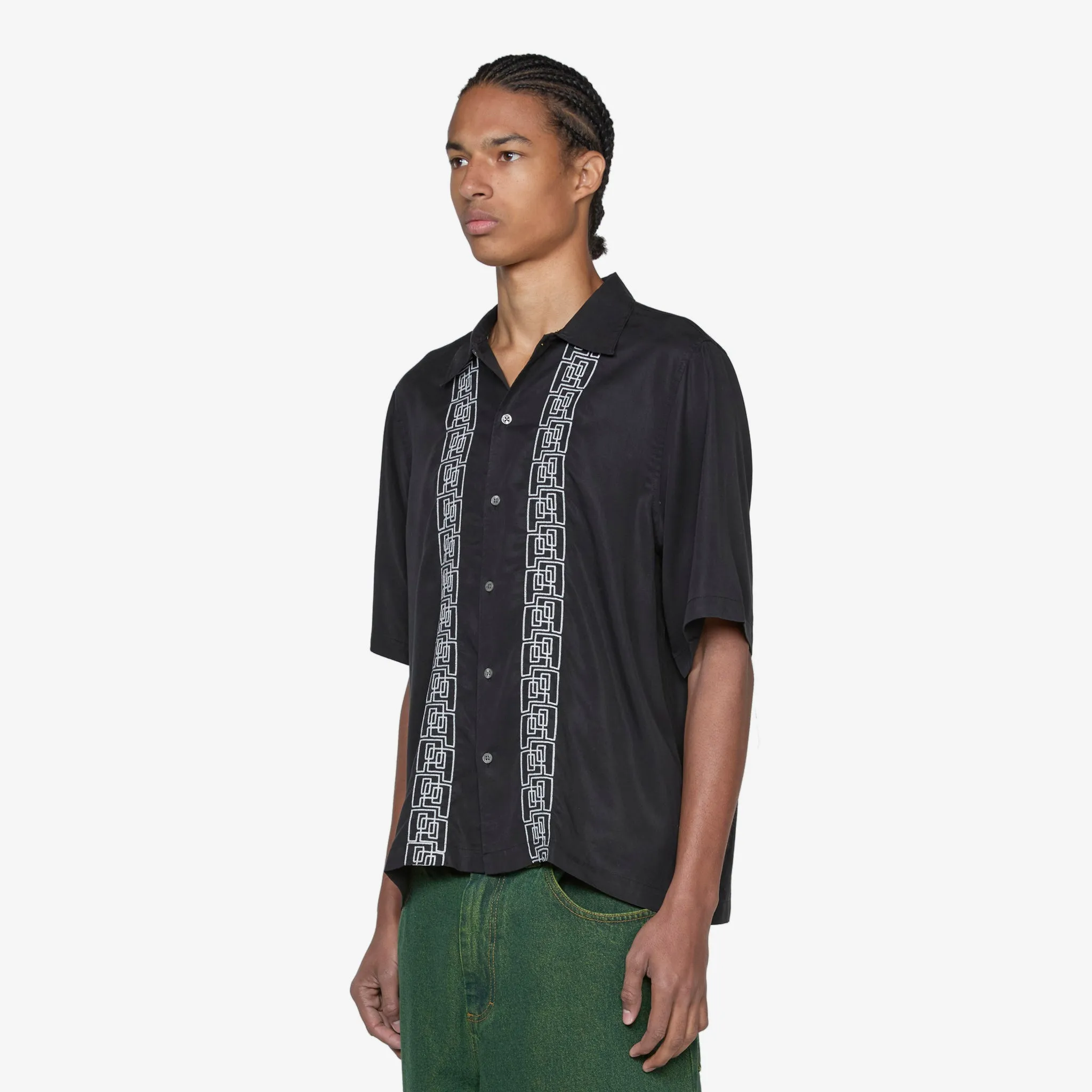 Bowling Shirt Double P Black | White
