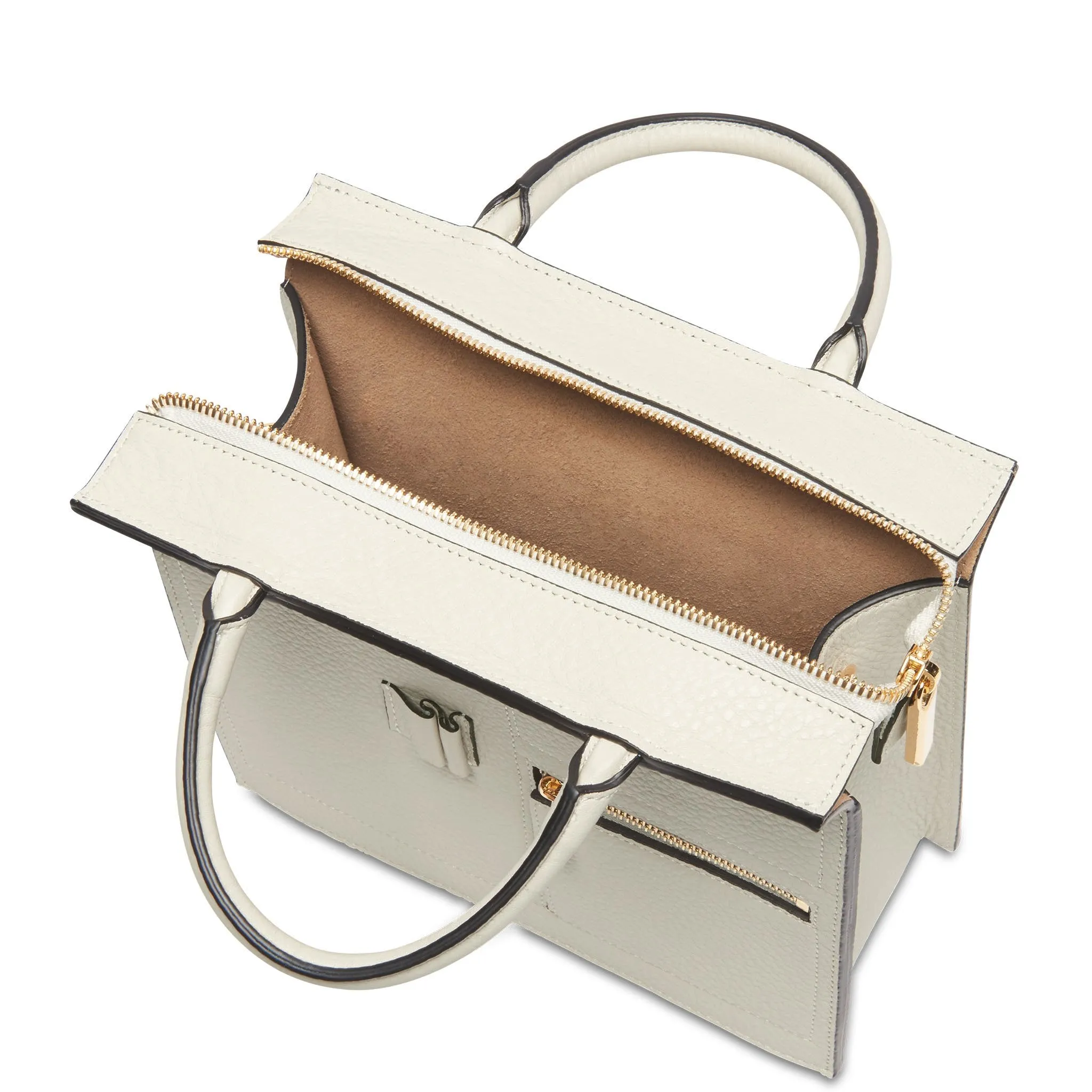 C Mini Kit Zip Satchel - Creme
