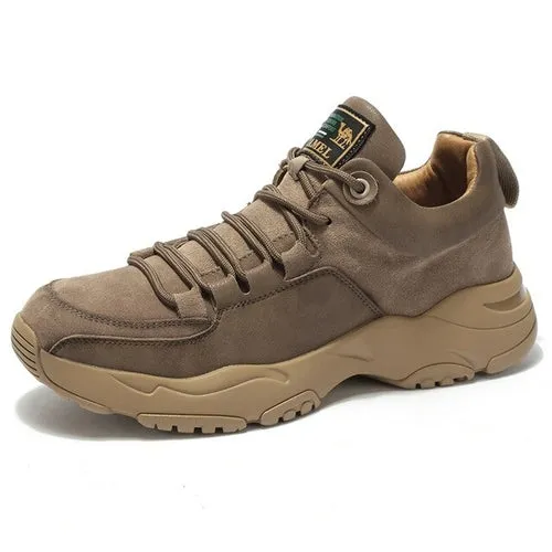 CAMEL Official Original Genuine Leather Men Shoes Outdoor Casual Shoes