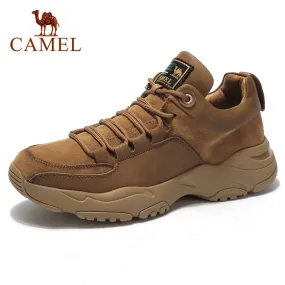 CAMEL Official Original Genuine Leather Men Shoes Outdoor Casual Shoes