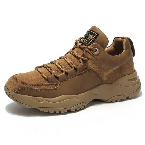 CAMEL Official Original Genuine Leather Men Shoes Outdoor Casual Shoes