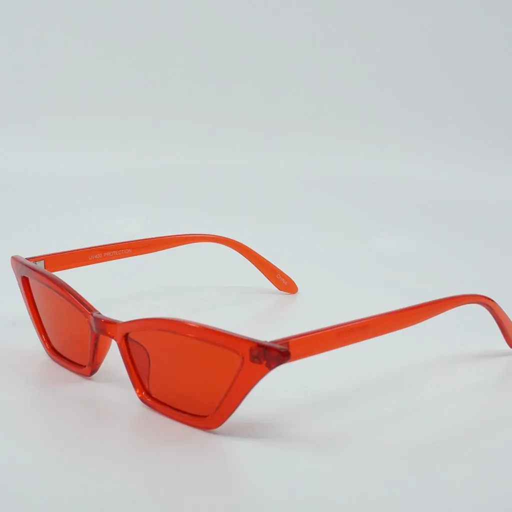 Charlize Slim Color Pop Cat Eye Sunglasses