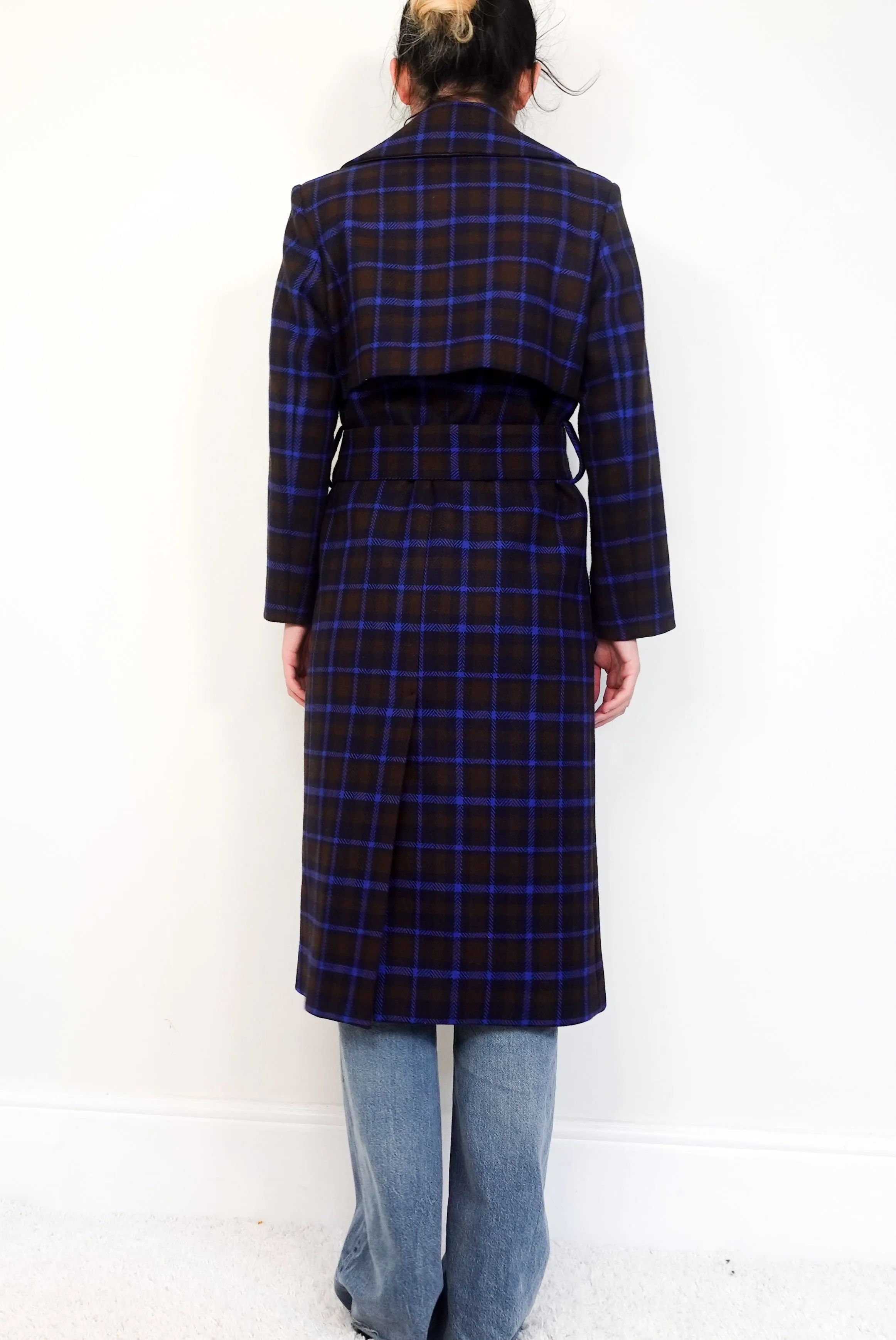 Check wool coat RRP £600