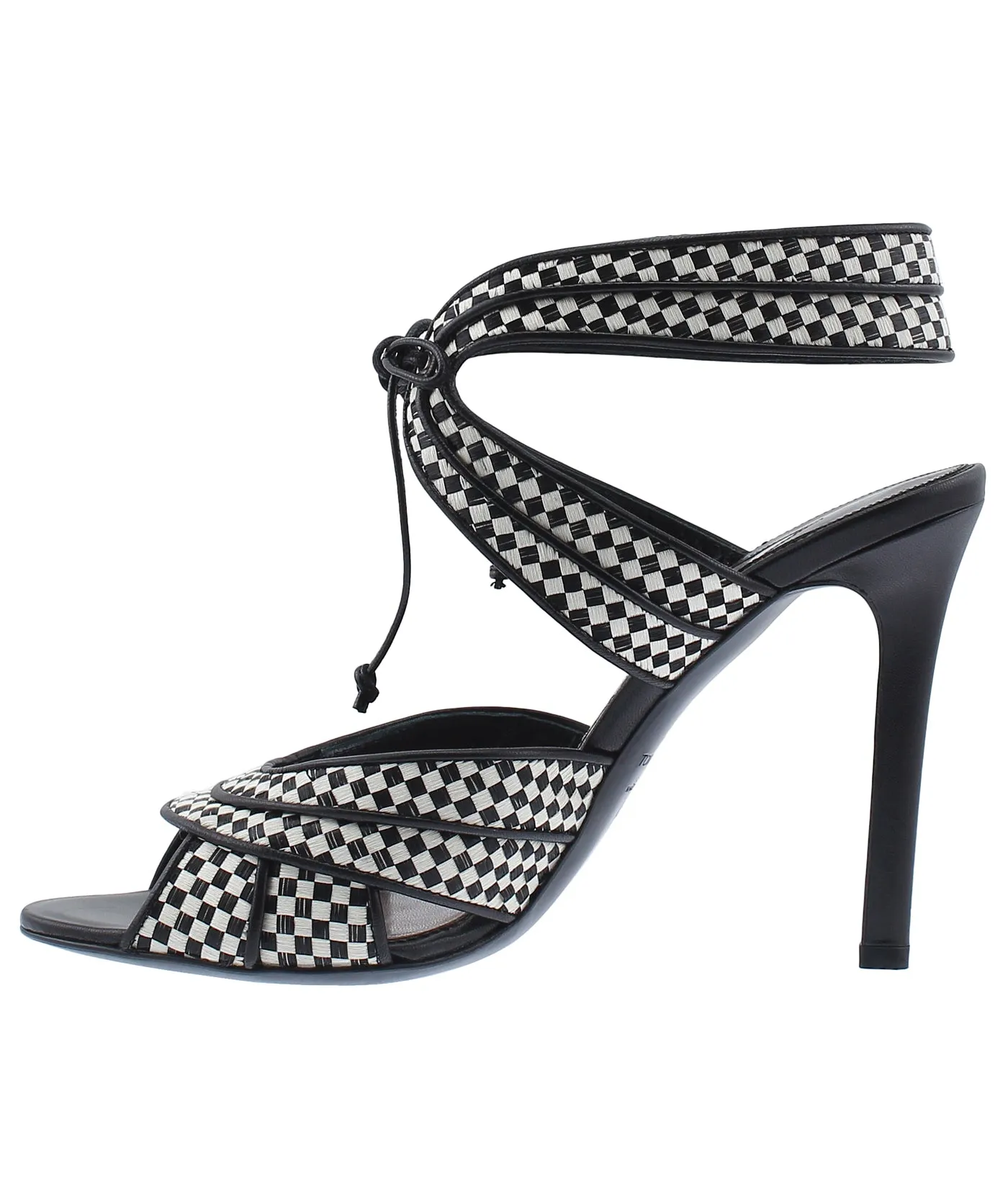 Checkered Leather Sandals
