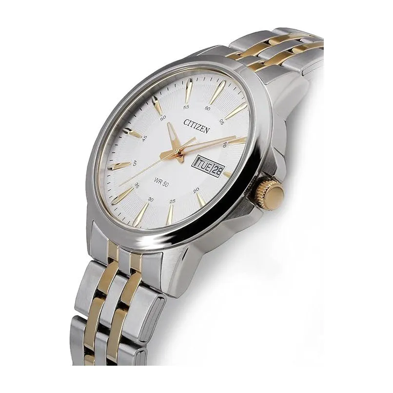 Citizen Men's Silver Dial Multicolor Stainless Steel Band Analog Quartz Sports Watch - BF2018-52A