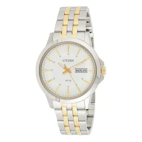 Citizen Men's Silver Dial Multicolor Stainless Steel Band Analog Quartz Sports Watch - BF2018-52A