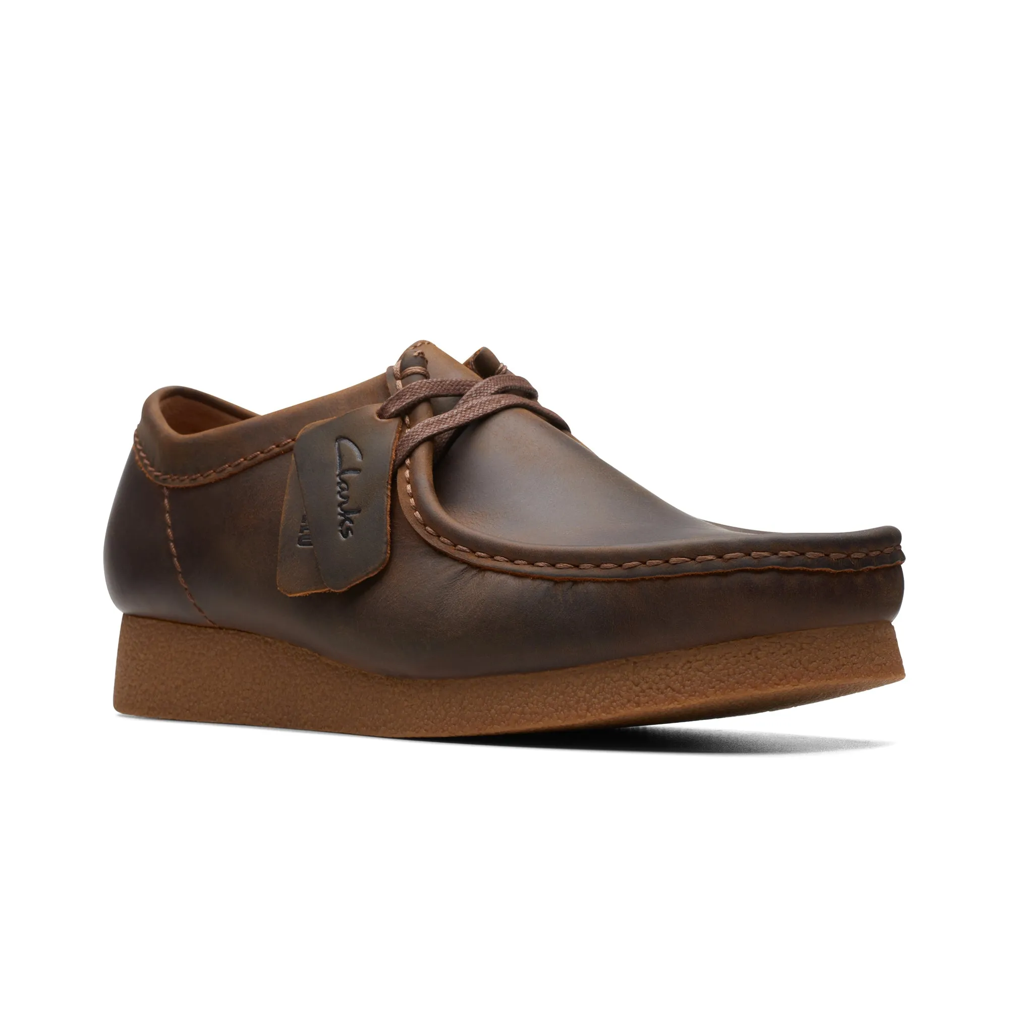 Clarks Originals Wallabee Evo Leather Shoes Beeswax