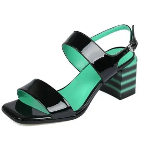 Classic Design Women Sandals Summer Mixed Colors Genuine Leather
