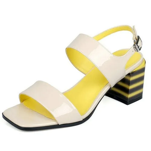 Classic Design Women Sandals Summer Mixed Colors Genuine Leather