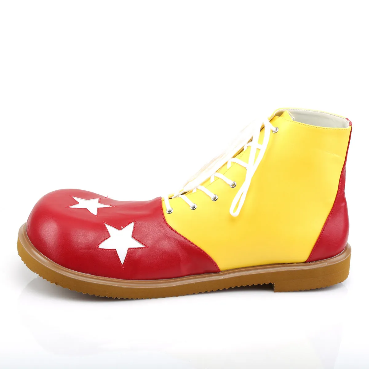 CLOWN-02 Fancy Dress Costume Funtasma Men's Shoes Yellow-Red Pu