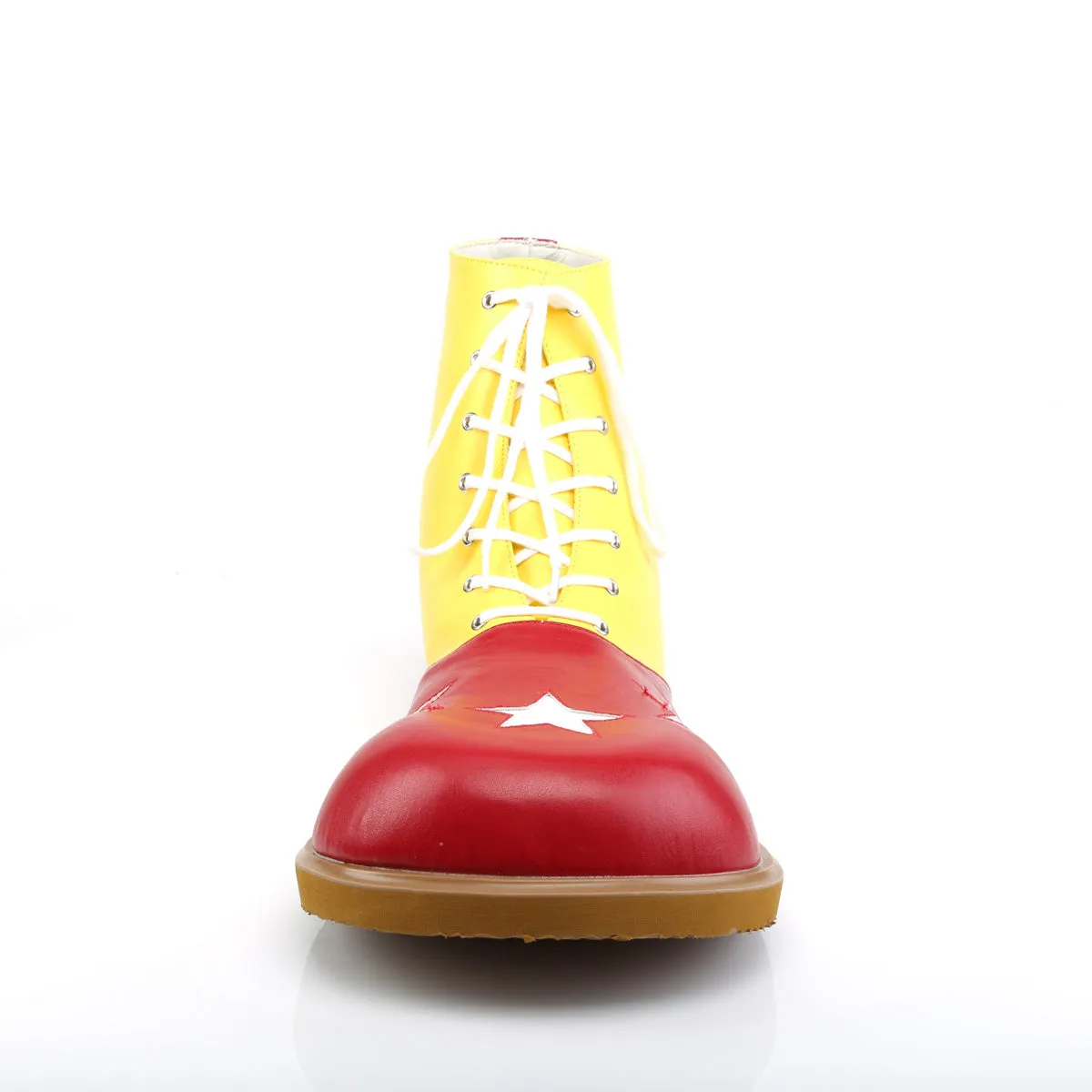 CLOWN-02 Fancy Dress Costume Funtasma Men's Shoes Yellow-Red Pu