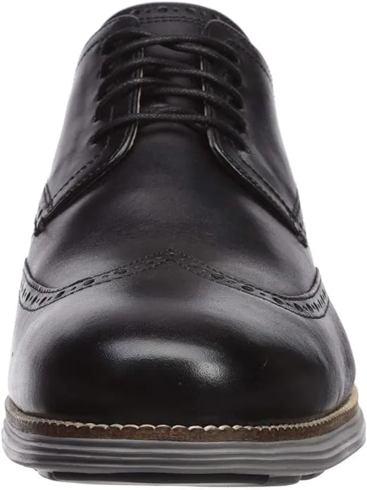 Cole Haan Grand Tour Wing Oxford Black Leather/Ironstone Lace Up Cutout Sneakers