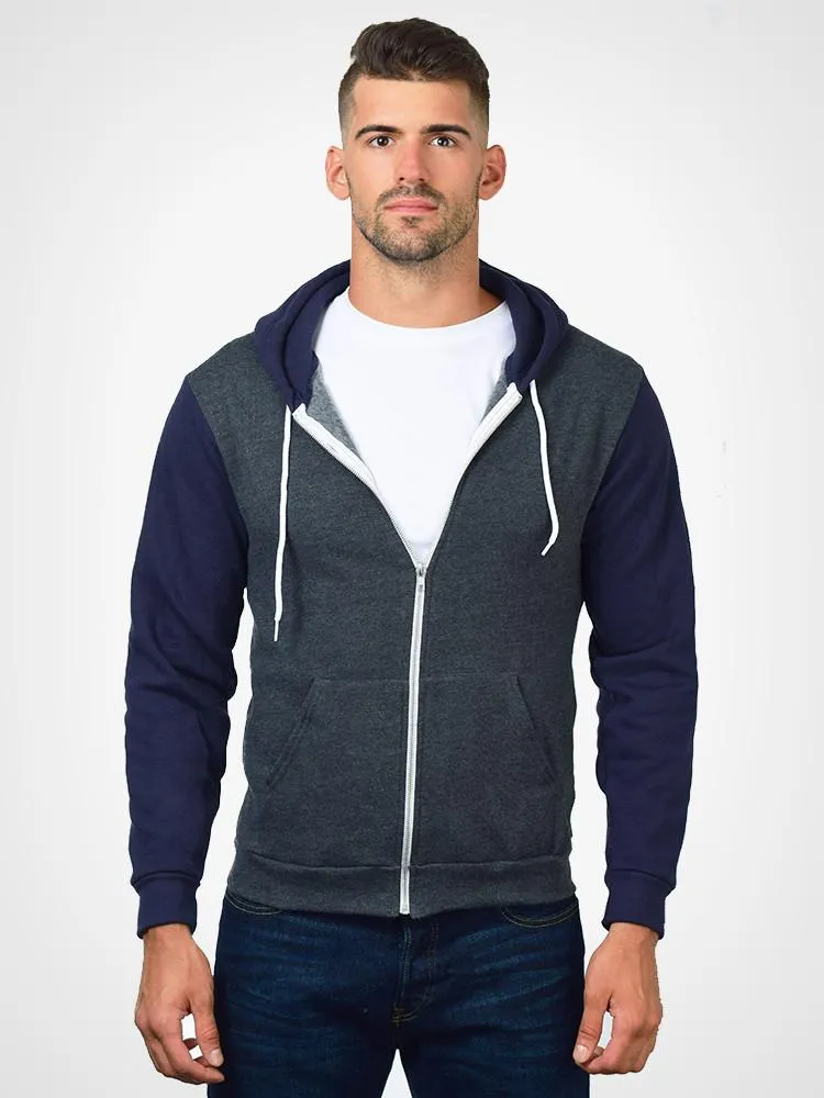 Color Block Zip Hoodie