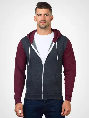 Color Block Zip Hoodie
