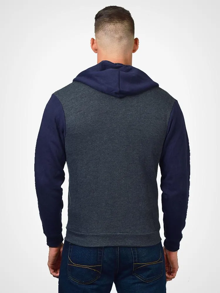 Color Block Zip Hoodie