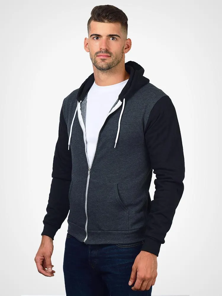 Color Block Zip Hoodie