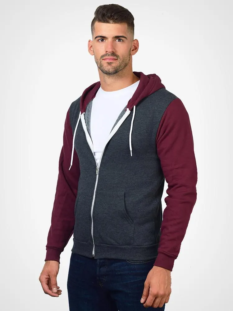 Color Block Zip Hoodie