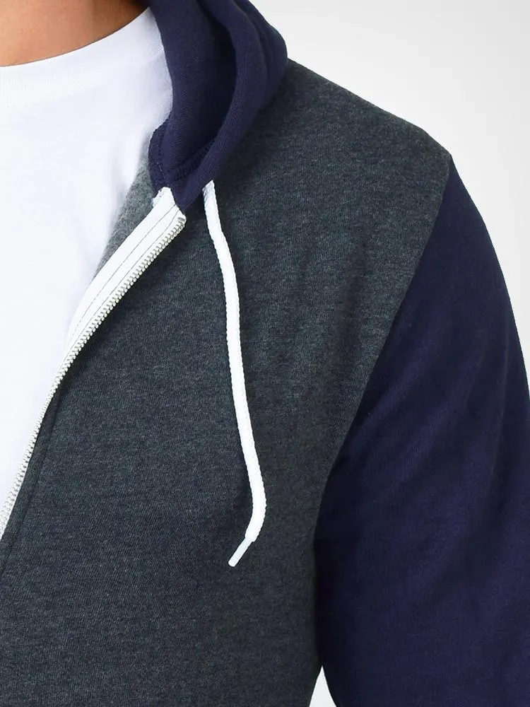 Color Block Zip Hoodie