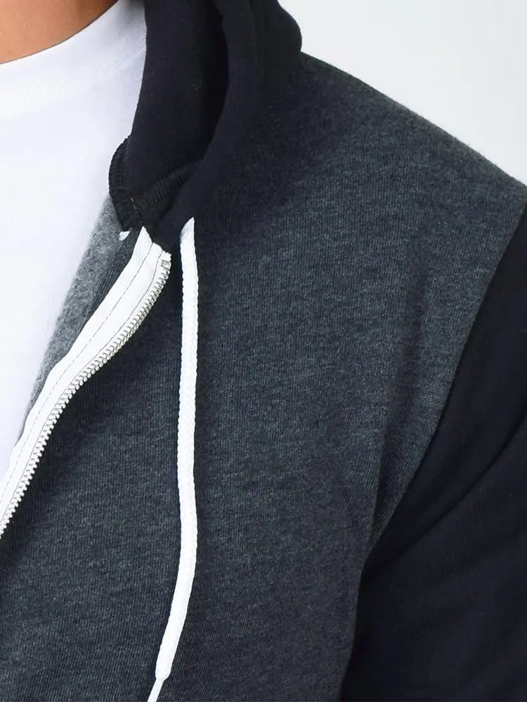 Color Block Zip Hoodie