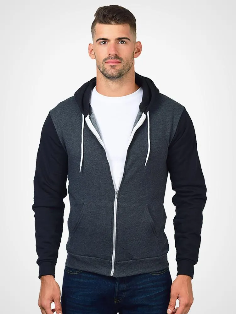 Color Block Zip Hoodie