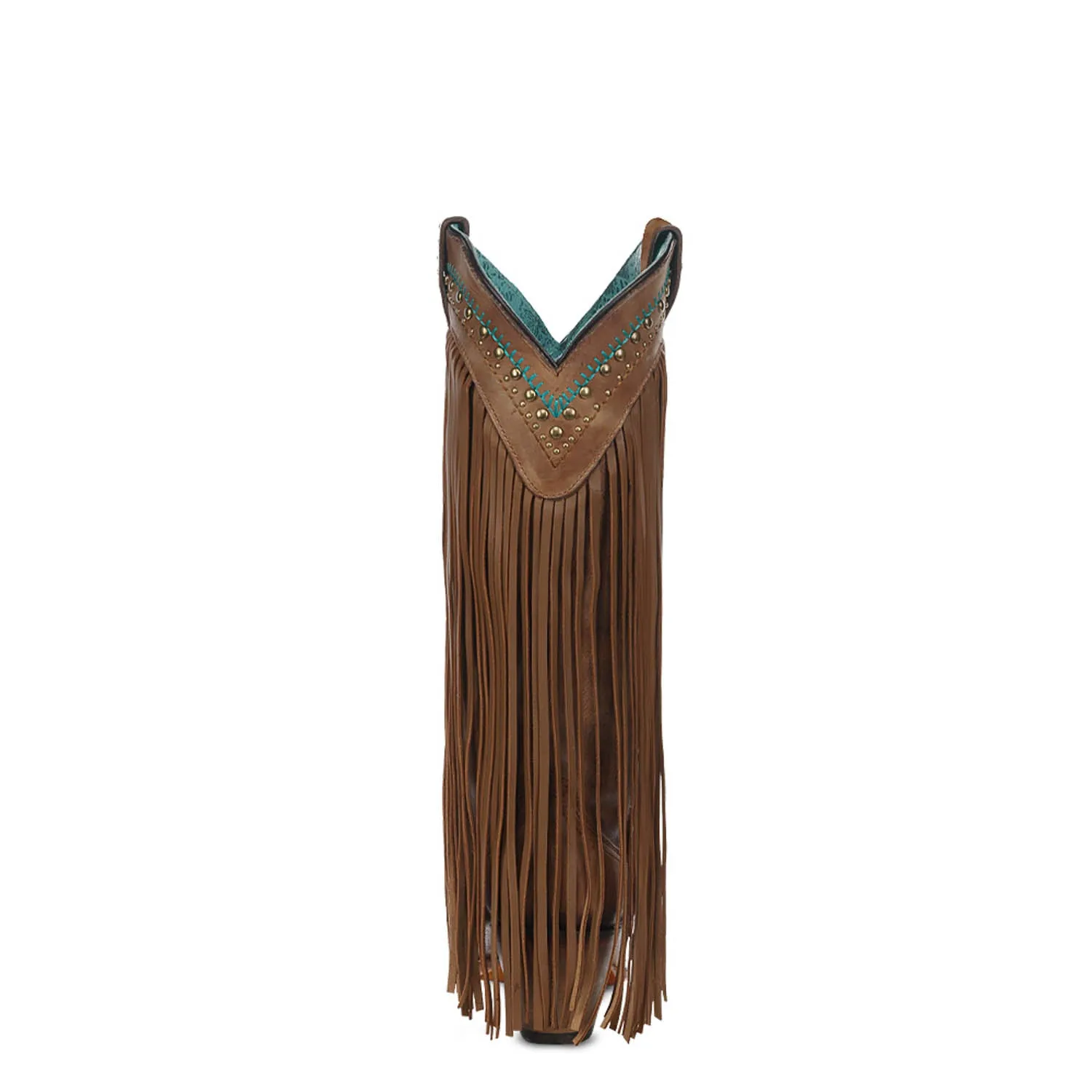 Corral Boots Womens Leather Crystal Fringe Tan Cowgirl