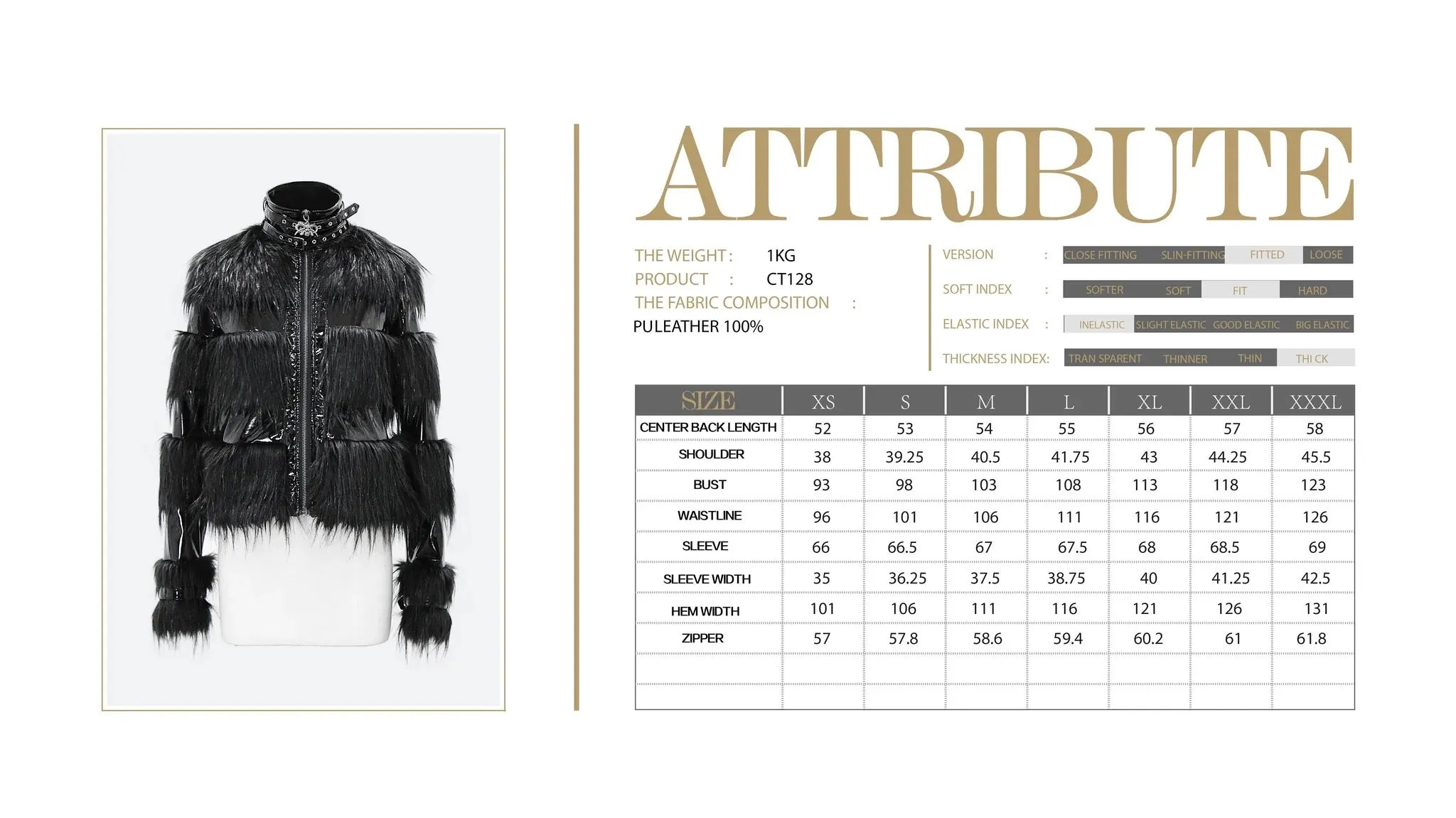 Crossraods Faux Fur and PU Jacket